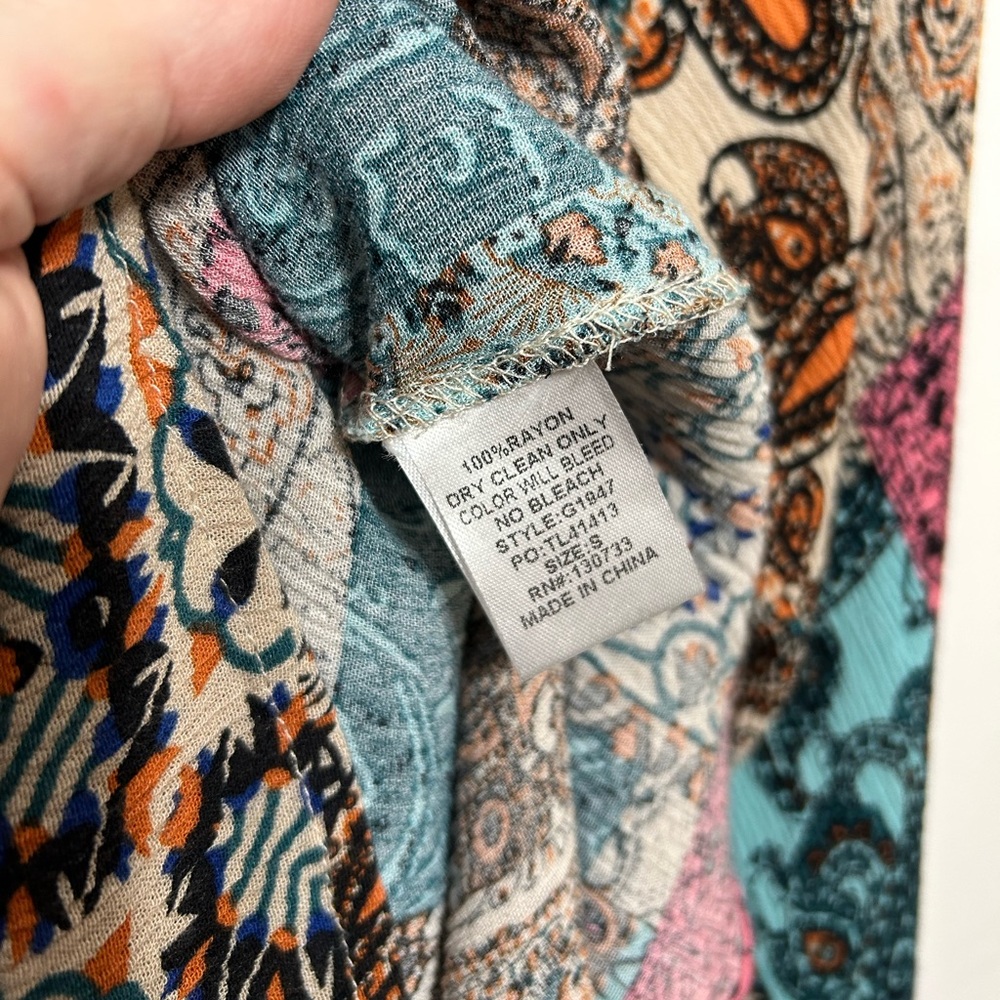 Umgee Boho Paisley Patchwork Tunic - Picture 7 of 8